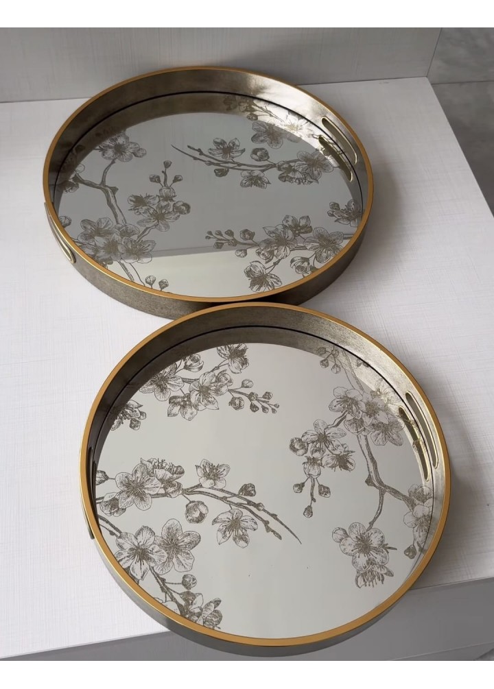  Dekoratif Tepsi Gold 2li