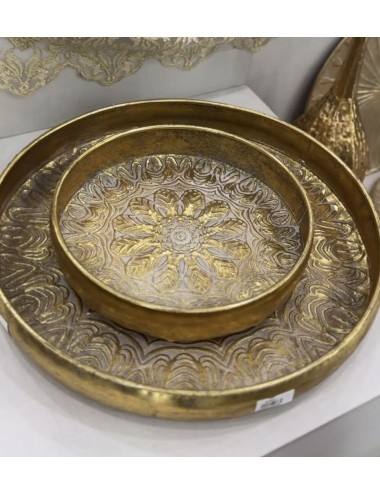 DEKORATİF TEPSİ GOLD 2Lİ